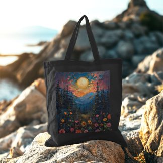 Midnight Meadow Tote Bag