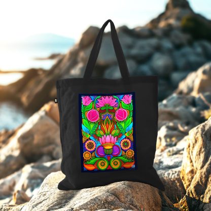 Neon Lotus Classic Tote Bag - Image 2