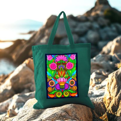 Neon Lotus Classic Tote Bag