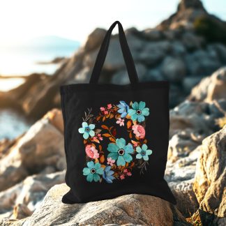 Teal Blossom Wreath Classic Tote Bag